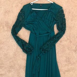 Teal Green Evening Dress